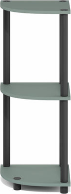 Furinno Turn-N-Tube Corner Shelf, 3-Tier Corner Bookshelf, Display Storage - Image 7