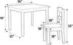 Humble Crew Kids Wooden Table and 4 Chairs Set, and Snack Time - Image 4
