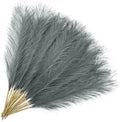 Fake Pampas Grass Artificial Fluffy Reeds Flowers Stem, Grey 18 Inch 30 Pcs by CATTREE