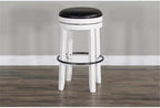 Pemberly Row Set of 3 Wood Bar Unit and 2 Backless Swivel Barstool - Image 5