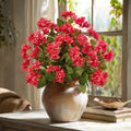 Bougainvillea Artificial Faux Bougainvillea Outdoor 4 Pack Fake Bougainvillea Hanging Flowers Artificial Bougainvillea for Indoor Home Porch Garden Decor Spring Flowers No Vases(Red) by Unknown