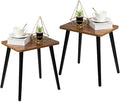 FORAOFUR End Table Set of 2, Modern Wooden Side Table by FORAOFUR