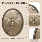Newinhome Vintage Bee Wall Sculpture, Antique Wall Decor, Hanging Decoration with Embossed Bee Design, Vintage Decoration for Living Room, Bedroom and Hallway, Housewarming Gift - Image 3