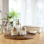 SheeChung Mason Jar Bathroom Accessories Set, Rustic, 6Pcs, Brushed Nickel - Image 2