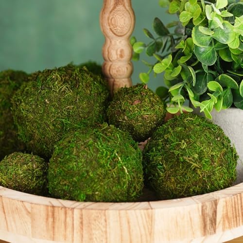 Decorative Moss Balls Set - Fake Moss Balls for Bowl Fillers, Centerpiece Decor, Home Decor, Vase Filler, Wedding Decor, Table Arrangement, Coffee Accents, DIY Crafts (Small - 2"-Set of 12) - Image 5