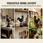 Cowboy Rooster Statue, Farmhouse Kitchen Decor, 11.9 in - Image 5