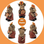 Highland Cow Fall Decor, Rustic Cow Figurine Statue for Autumn Home Decor - Image 6