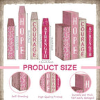 Lineshading 4 Pcs Breast Cancer Awareness Table Decor Pink Wooden Book Sign - Image 2