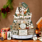 Shellwei 22 Pcs Christmas Tiered Tray Decor Set Xmas Table Centerpiece - Image 5