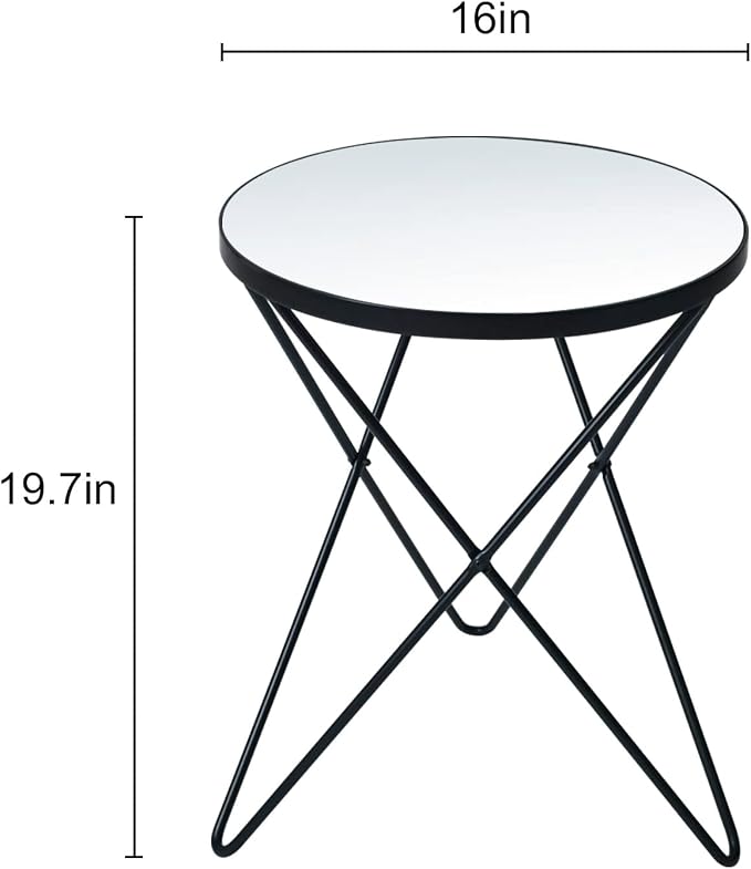 HLR Modern Round Side Table, End Table - Image 2