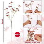 N&T NIETING Baby Breath Flowers Artificial Bulk, 10Pcs, Fall Pink Decor - Image 4