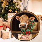 Cow Christmas Ornaments 2026, Brown Cow Ornaments for Christmas Tree, Farmhouse Christmas Ornaments, Farm Animal Christmas Ornaments, Jersey C ow Ornament - Image 6
