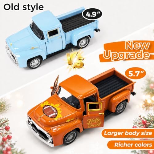Vintage Fall Decor - Fall Decorations for Home - Fall Truck with Football, Pumpkins and Maple Leaves - Thanksgiving Decoration For Table Centerpiece, Tiered Tray, Shelf, Mantel and Harvest Indoor - Image 4
