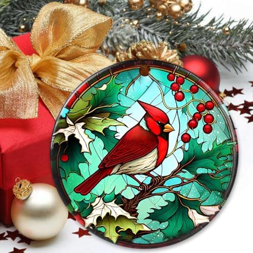 Cardinal Christmas Ornaments 2026, Red Bird Ornaments for Christmas Tree, Acrylic Cardinal Ornament - Cardinals Decor, Red Cardinals Christmas Tree Decorations - Cardinal Gifts for Women - Image 5