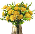 CATTREE Artificial Dandelion Plants, Plastic Flowers Shrubs Bushes Fake Grass Wedding Indoor Outdoor Home Garden Verandah Centerpieces Arrangements Party Decoration Planting Filler - Yellow 4 Pack by CATTREE