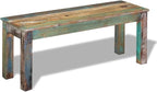 vidaXL Bench Solid Reclaimed Wood Dining Seats Outdoor Home Hall Chair Lounge - Image 5