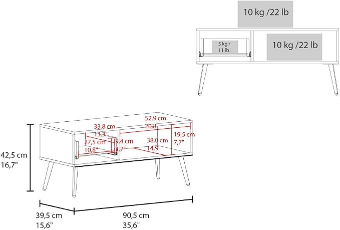 GOWE Scandinavian Style Coffee Table - Image 3