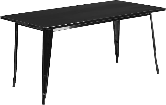 Flash Furniture Charis Commercial Grade 31.5" x 63" Rectangular Black Metal by FlashFurniture