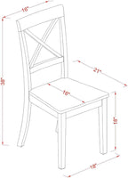East West Furniture DLBO5-MAH-W 5 Piece Dining Room Table Set Includes a Round - Image 11