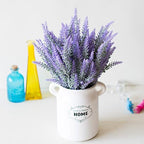 CATTREE Artificial Lavender for Decoration, Fake Flowers Flocked Plants Plastic Faux Flower Bundles Outdoor Indoor Wedding Bouquet Kitchen Table Centerpieces Arrangements DIY Decor - Purple 5 Pack - Image 2