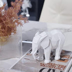 Cynkeyee Resin Elephant Statue Figurine - 4.5 in White Statues Decorations - Image 4