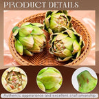 3 Pcs Large Faux Artichokes, Bowl Filler Decor for Home Kitchen - Image 3