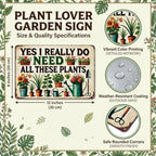 Bestylez Garden Gifts I Really Need All These Plants Vintage Gardening Signs for Home Garden Greenhouse Living Room Bedroom Yard Outdoor Decor 8X12 Inch (3362) - Image 2