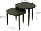 Leick Home Redonda Bay Side Tables 2 Pack, Urbane Bronze, Small Table 21.6 in H - Image 3