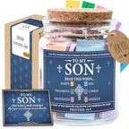 Bible Verses Jar for Son – 92 Scripture Cards, Open When You Feel Happy Sad Anxious or Lonely, Meaningful Christian Gift for Son, Birthday Graduation Easter Gift from Parents by SouthLisa