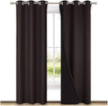 NICETOWN Toffee Brown Full Shade Curtain Panels, Pair of Thermal Insulated & by NICETOWN