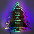 VEELU Personalized Custom Name Mirror LED Light Up, Christmas Tree Wall Decor by VEELU