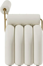 LOVEDIMA Modern White Line Tufted Bench Upholstered Entryway Bench Velvet - Image 9