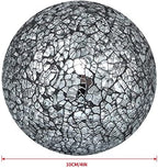 MDLUU 4" Decorative Orbs, Mosaic Sphere Balls, Centerpiece Balls for Bowls, Vases, Dining Table Decor, Pack of 3 (Black Silver) - Image 3