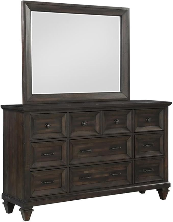 New Classic Furniture Sevilla 6-Piece Wood King Bedroom Set in Walnut - Image 8