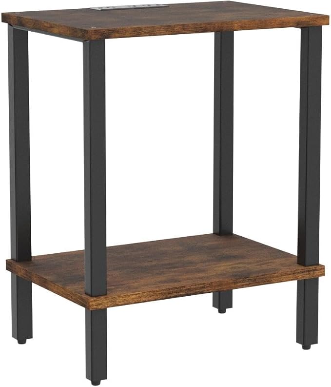 TUTOTAK End Table with Charging Station, Side Table with USB Ports and Outlets - Image 5