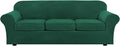 H.VERSAILTEX Modern Velvet Plush 4 Piece High Stretch Sofa Slipcover Furniture by HVERSAILTEX