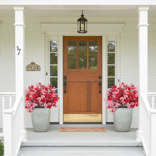 8Pcs Artificial Flowers Real Touch Fake Babys Breath Flowers Decorations - Image 4