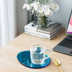 Acrylic Coaster Decorative Plates,Office Desk Accessories, Clear Dinosaur Egg Shape Coffee Cup Decor, Perfect for Tabletop Protection and Display. - Image 2