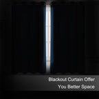 Blackout Curtains 66 x 54 Inch Long Navy Blue Curtains Set of 2 Panels Room - Image 3
