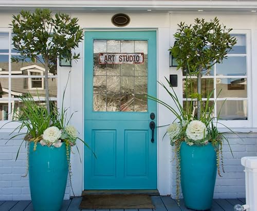 Rustic Art Studio Metal Tin Sign 4x16 In Vintage Round Wall Decor with Blue & Red for Office Bar Cafe Garage Bathroom Bedroom Decor - Image 5