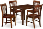 East West Furniture NDNO5-MAH-W 5 Piece Dining Room Table Set Includes a by EastWestFurniture