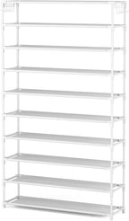 LANTEFUL 10 Tiers Shoe Rack 50 Pairs Large Capacity Tall Shoe Organizer Sturdy - Image 8