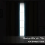 Blackout Curtains 66 x 84 inch/Stone Blue Curtains Set of 2 Panels/Thermal - Image 3