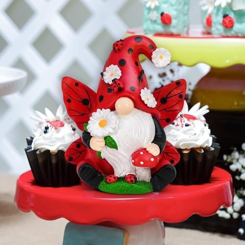 Ladybug Gnome Figurine Garden Decor Ladybug Gifts for Women - Image 6