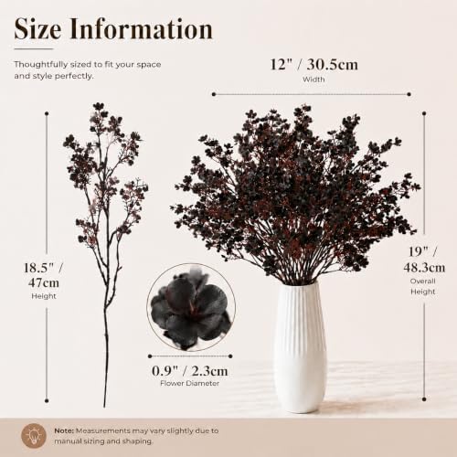 Mandy's 6 Bundles Artificial Black Baby’s Breath Flowers - Image 3