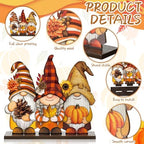 Wenqik 6 Pcs Fall Wooden Table Decorations for Home and Office, Harvest - Image 4