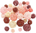 Patelai Wicker Ball Orbs,Boho,2.4'',2'',1.6'',1.2'' by Patelai