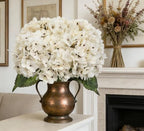 Kimura's Cabin 6pcs Artificial Hydrangea Flowers Fake Hydrangeas,White - Image 5