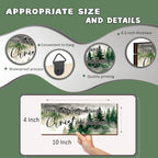 4 Pieces Forest Bathroom Decor Bible Verses Wall Decor Christian Signs Religious Art for Home Motivational Prayer Wall Art for Living Room Office Bedroom Bathroom(Forest, 10x4 Inches) - Image 4