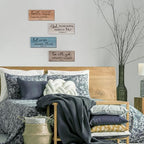 4 Pieces Christian Bible Verses Wall Decor Religious Prayer Wall Art Wooden Bathroom Decor Farmhouse Religious Gifts for Women Office Home Bedroom Bathroom Living Room(Farmhouse 10x4 In) - Image 3